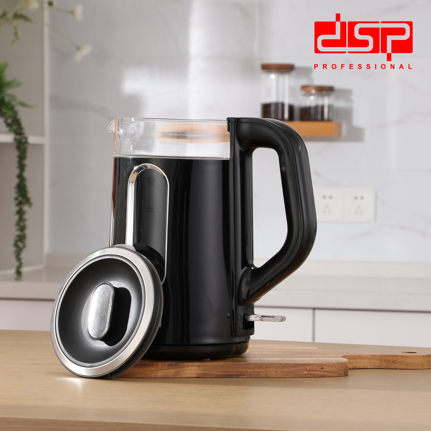 2200W Fast Boil Electric Kettle, 1.7L Cordless with Auto Shut-Off, LED & Safety Protections for Home/Office