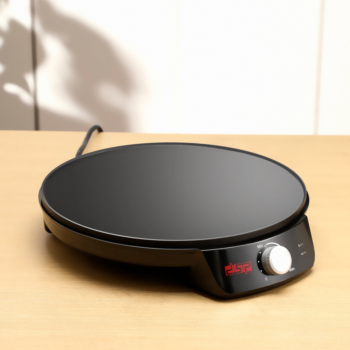 1200W Crepe Maker, 30cm Teflon Non-Stick Plate, Adjustable Temp with Wooden Spatula & Stick, Perfect for Crepes, Pancakes, Breakfast & Desserts