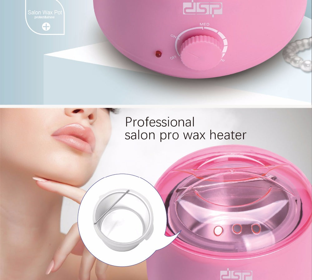 100W Wax Warmer Kit Hair Removal, 10 Min Heat Aluminum Pot 100g Wax Beans & Sticks, PP Housing Safe Skin Care for Home & Spa