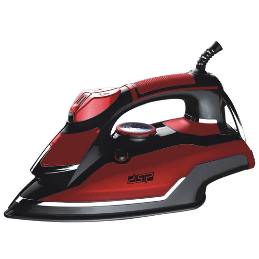 DSP 2200W Steam Iron for Clothes with Retractable Cord, Ceramic Coating Plate, Powerful Burst & Vertical Steam, Anti-Drip, Self-Cleaning, 350ml Tank – Ideal for Home Use