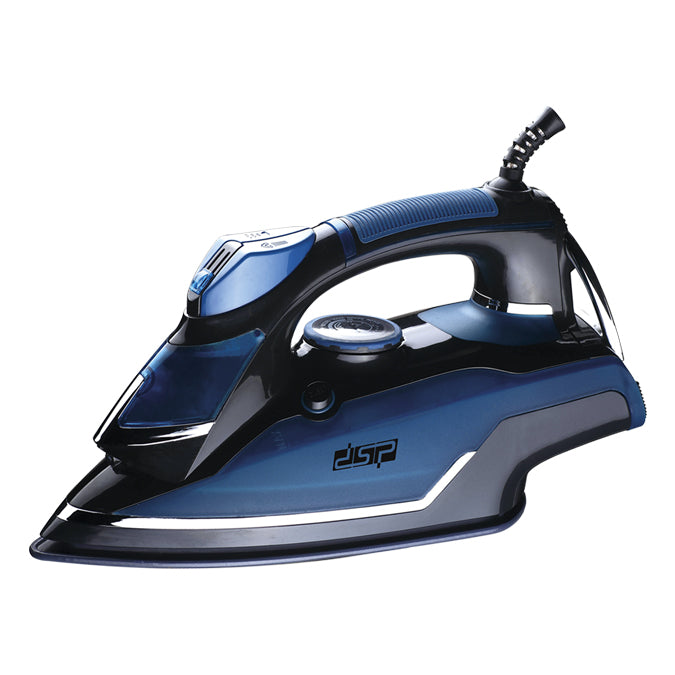 DSP 2200W Steam Iron for Clothes with Retractable Cord, Ceramic Coating Plate, Powerful Burst & Vertical Steam, Anti-Drip, Self-Cleaning, 350ml Tank – Ideal for Home Use