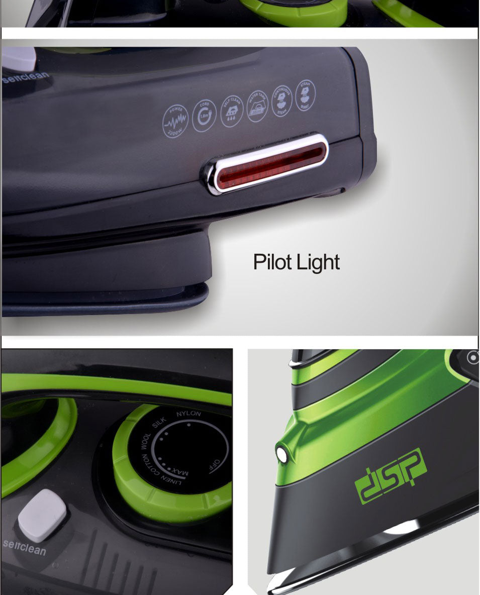 2000W Steam Iron, Ceramic Coating Plate, Adjustable Steam & Temperature, Burst/Vertical Steam, Self-Cleaning, Safe for Fabrics, Perfect for Home & Travel