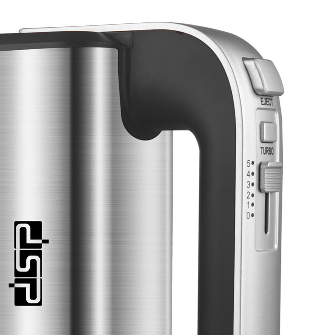 DSP 250W Electric Hand Mixer, 5-Speed Handheld Mixer with Stainless Steel Beaters & Dough Hooks, Powerful 5525 Copper Motor, Ideal for Baking, Whipping, Mixing – Perfect for Home Use