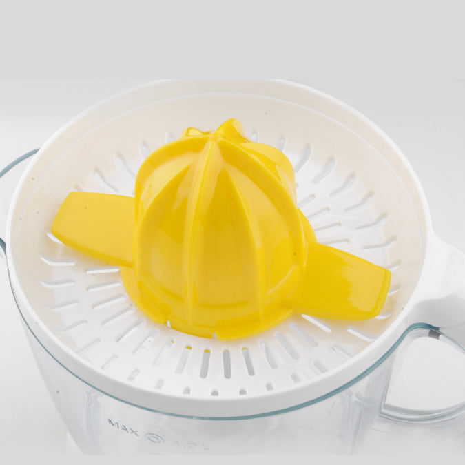 DSP Electric Citrus Juicer - Powerful 40W Lemon & Orange Juicer with Auto On/Off, 1L Capacity, Dual Press Cones for Home Use (220-240V)