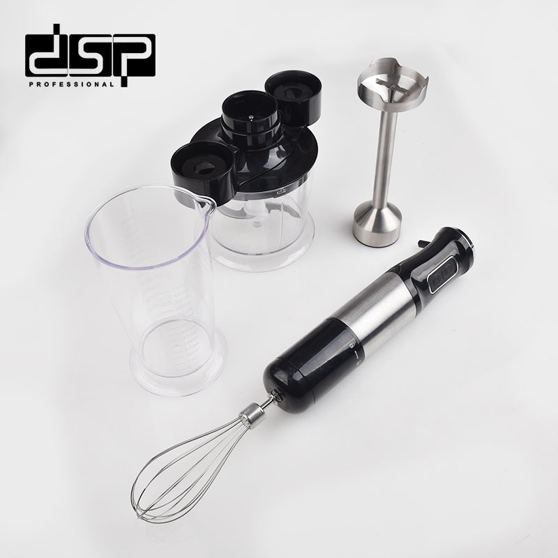 DSP 5 in 1 Blender Set - 1000W Immersion Hand Blender with 700ML Cup, Egg Whisk, Meat Chopper & Stand, Powerful Motor for Smoothies, Soup, Baby Food (220-240V)