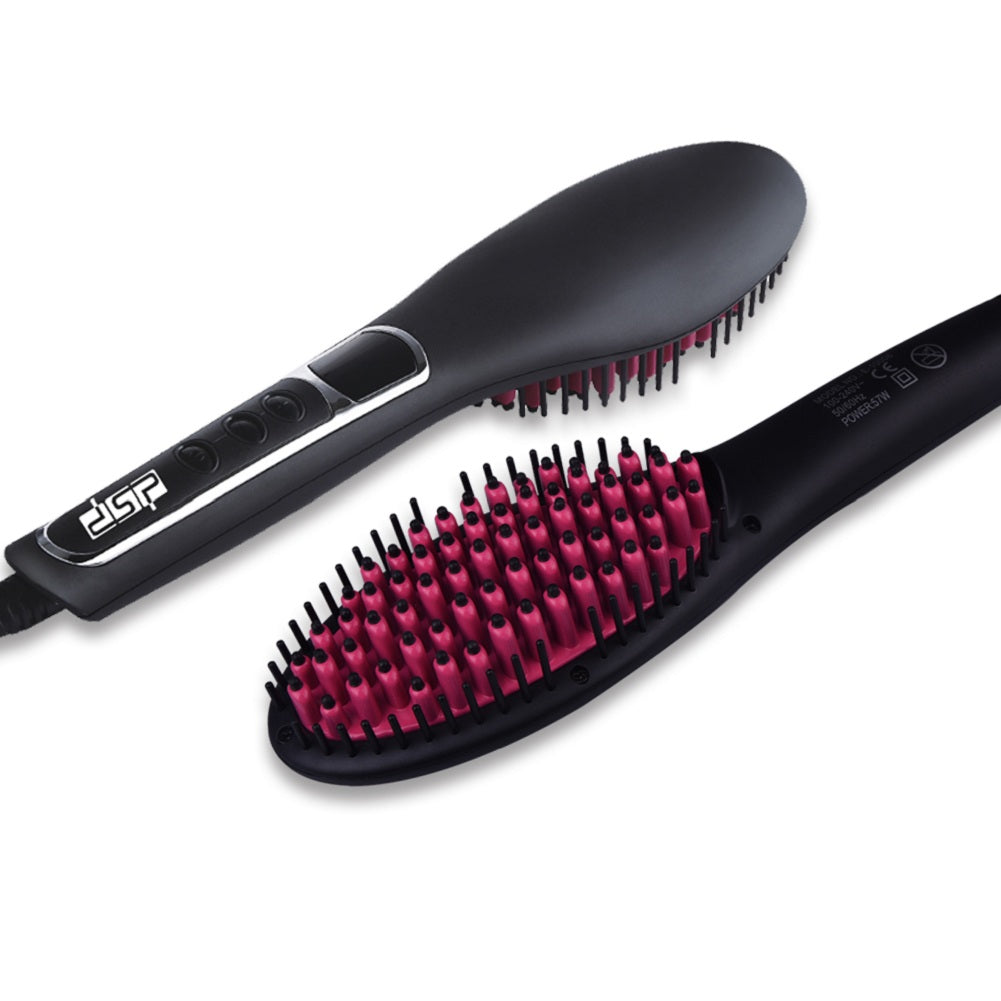 SalonPro 55W Hair Brush with Dual Heat Control & 450°F Smart Display, Free Curls/Straightening