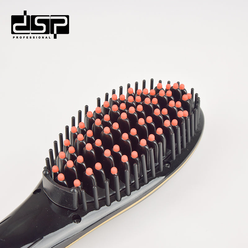 DSP Hot Seller Pro Heat Protectant Hair Brush, 5min Quick Heat 180-230°C Adjustable for Keratin Safe Home Travel Styling