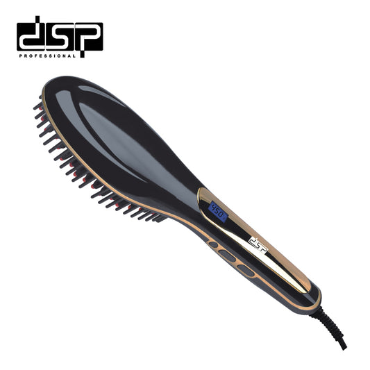 DSP Hot Seller Pro Heat Protectant Hair Brush, 5min Quick Heat 180-230°C Adjustable for Keratin Safe Home Travel Styling