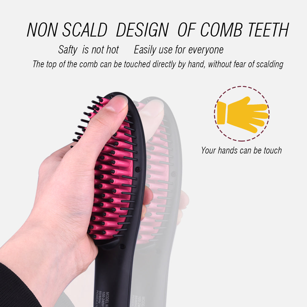 SalonPro 55W Hair Brush with Dual Heat Control & 450°F Smart Display, Free Curls/Straightening
