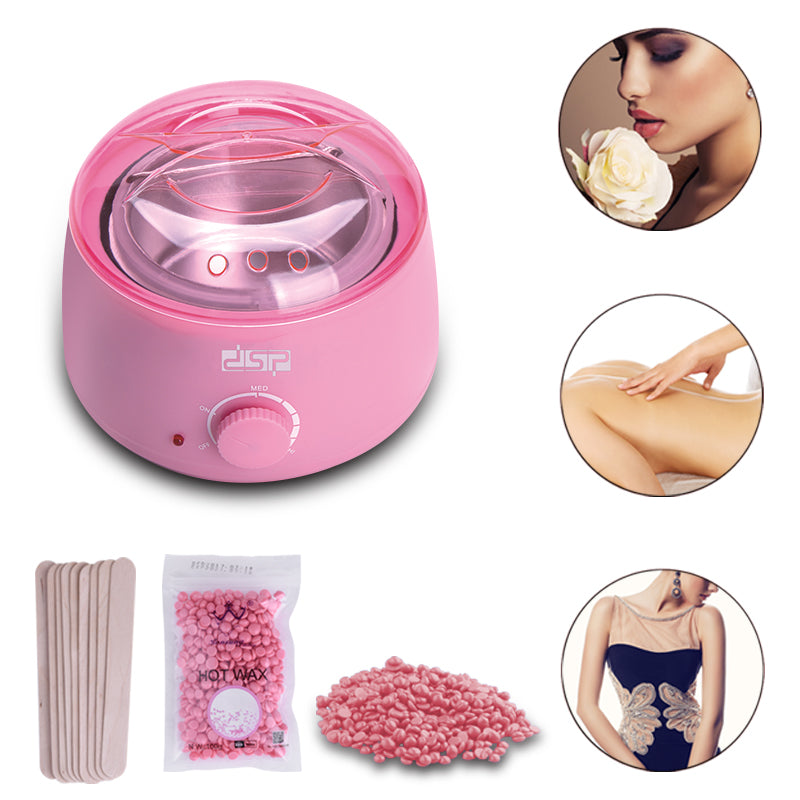 100W Wax Warmer Kit Hair Removal, 10 Min Heat Aluminum Pot 100g Wax Beans & Sticks, PP Housing Safe Skin Care for Home & Spa