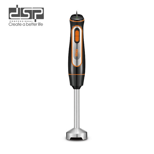 DSP Immersion Blender Handheld, 500W Cordless Electric Hand Mixer with 4 Stainless Steel Blades, 6-Speed Electronic Touch Control & LED Display, Detachable 304 Stainless Steel Stirring Bar for Smoothies, Puree, Baby Food