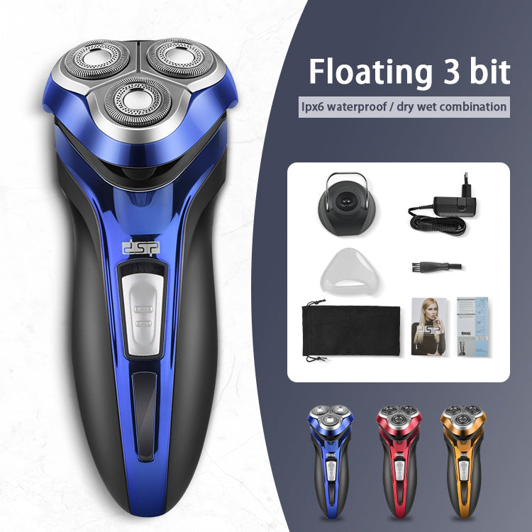High Speed Electric Shaver 4800RPM IPX6 Waterproof 45Min Runtime Wet/Dry Shaving Comfort Skin Home Travel Use