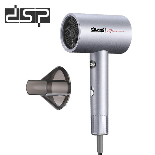 Professional 1600W Hair Dryer with Digital Display, 3 Heat Settings & Turbo Motor - Fast Drying & Damage Protection Technology for Salon Results at Home