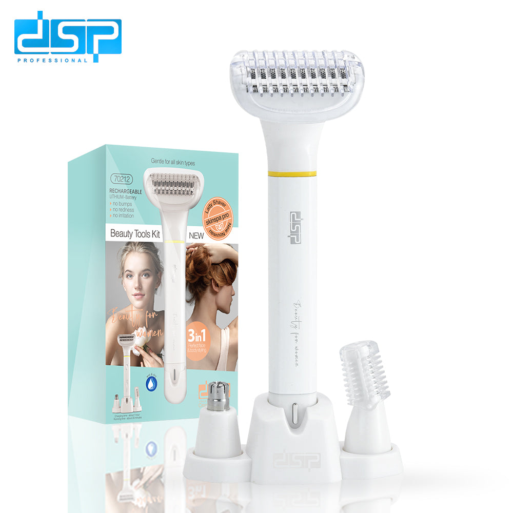 DSP AllZone 3 in 1 Beauty Tools Kit | 7500RPM Turbo & IPX4 Splashproof with 3 Pro Trimmers + Type-C Fast Charge