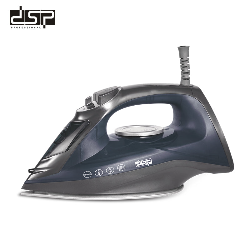 DSP Steam Iron for Clothes with Retractable Cord, 2200W Powerful Steam, Ceramic Soleplate, Dry/Spray/Vertical Steam, Self-Cleaning, 275ml Tank - Ideal for Home Use