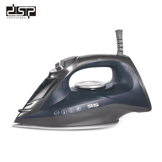 DSP Steam Iron for Clothes with Retractable Cord, 2200W Powerful Steam, Ceramic Soleplate, Dry/Spray/Vertical Steam, Self-Cleaning, 275ml Tank - Ideal for Home Use
