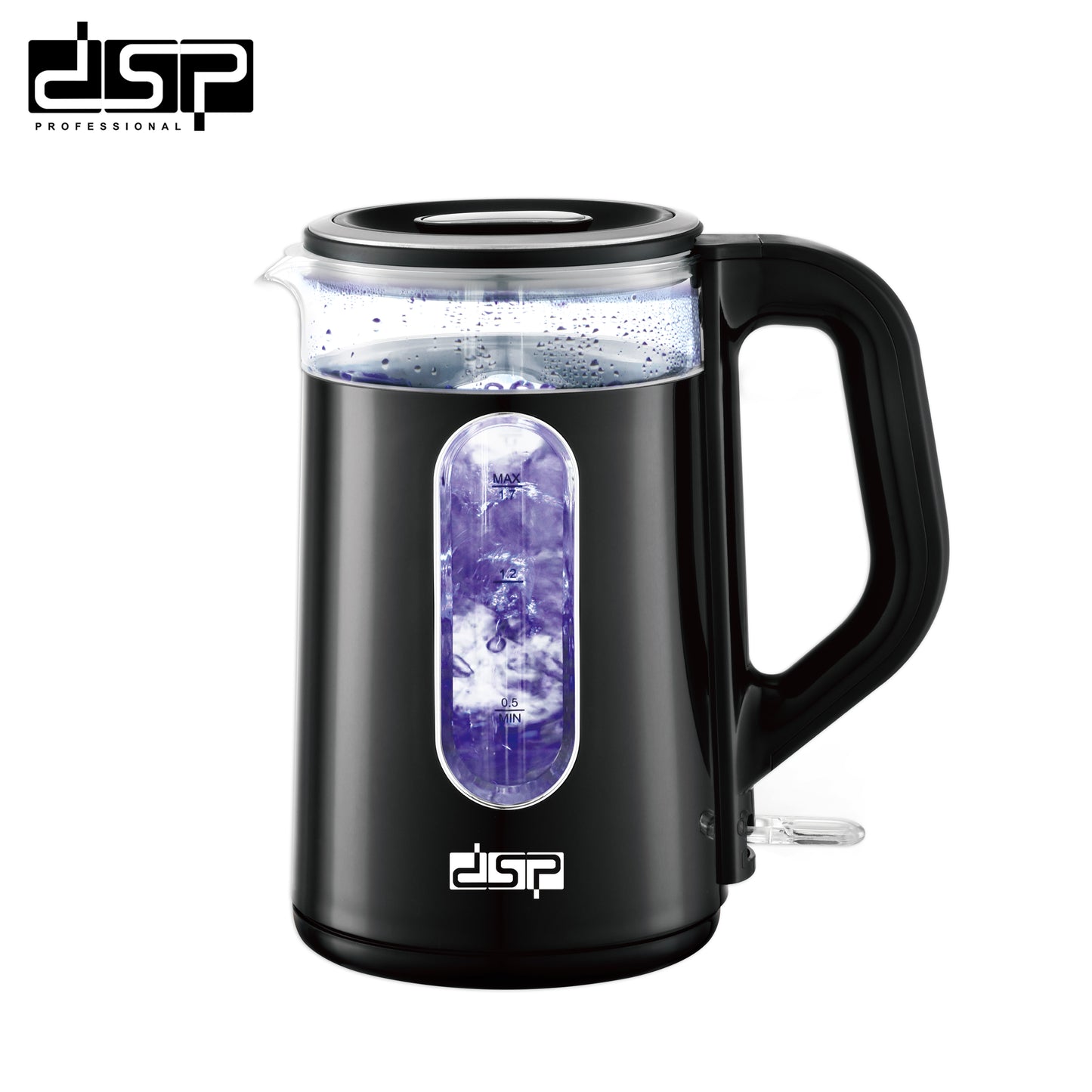 2200W Fast Boil Electric Kettle, 1.7L Cordless with Auto Shut-Off, LED & Safety Protections for Home/Office
