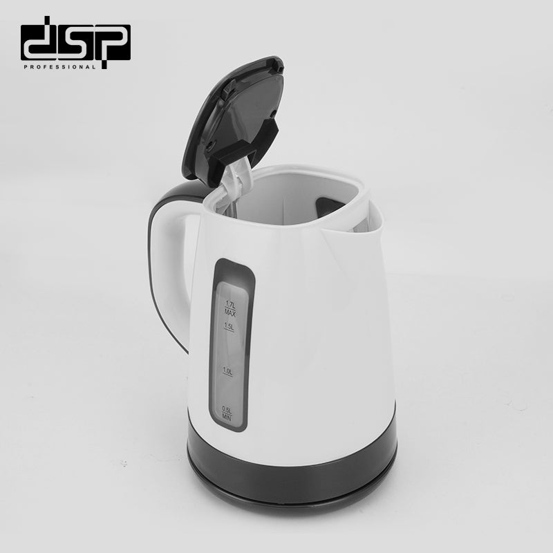 DSP Electric Kettle 1.7L, Fast Boiling Water Kettle for Home & Kitchen, BPA-Free with Auto Shut-Off, Removable Filter, Boil-Dry Protection & LED Indicator – 2200W, 360° Rotating Base, Stainless Steel Heating
