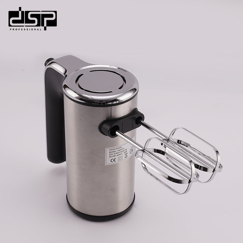 DSP 200W Electric Hand Mixer, 5-Speed with Turbo, Stainless Steel Beaters & Dough Hooks, 220-240V for Home Baking, Cake, Whipped Cream