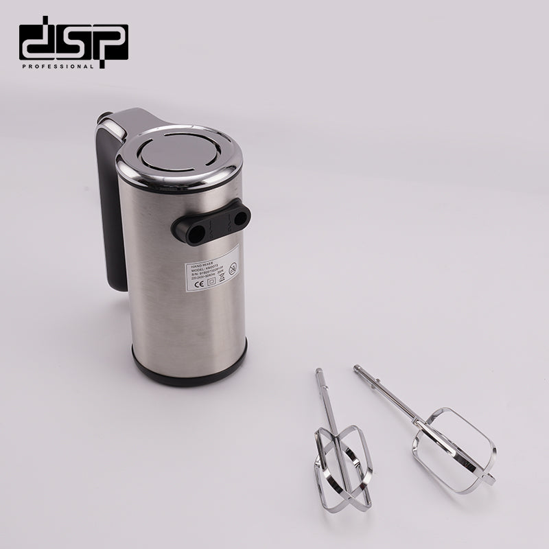 DSP 200W Electric Hand Mixer, 5-Speed with Turbo, Stainless Steel Beaters & Dough Hooks, 220-240V for Home Baking, Cake, Whipped Cream