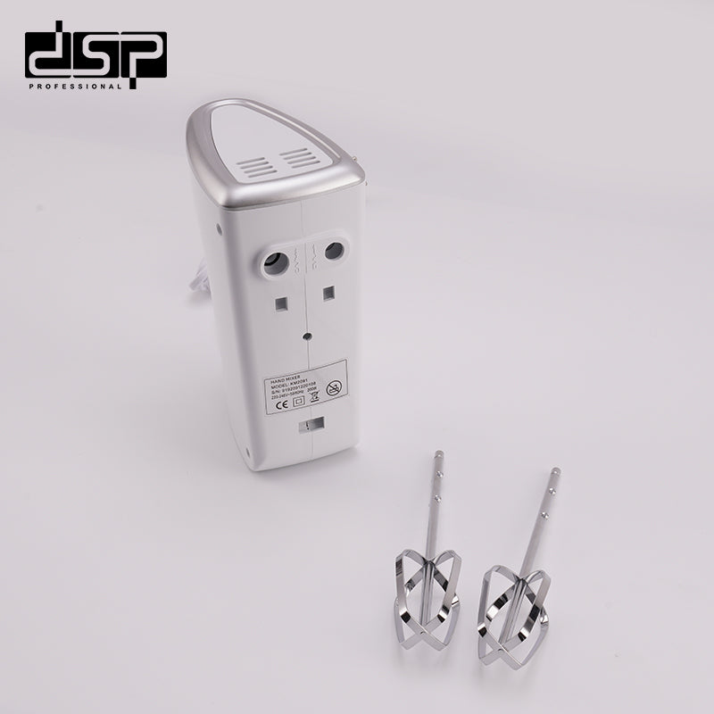 DSP 200W Electric Hand Mixer, 5-Speed Handheld Mixer with 180mm Egg Beaters & Dough Hooks for Baking, Whipping, Mixing – Ideal for Home Kitchen