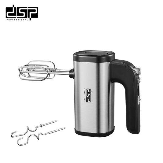 DSP 300W Electric Hand Mixer, 5-Speed + Turbo with Stainless Steel Beatres & Dough Hooks, 220-240V Lightweight Handheld Mixer for Home Baking, Whisking, Blending
