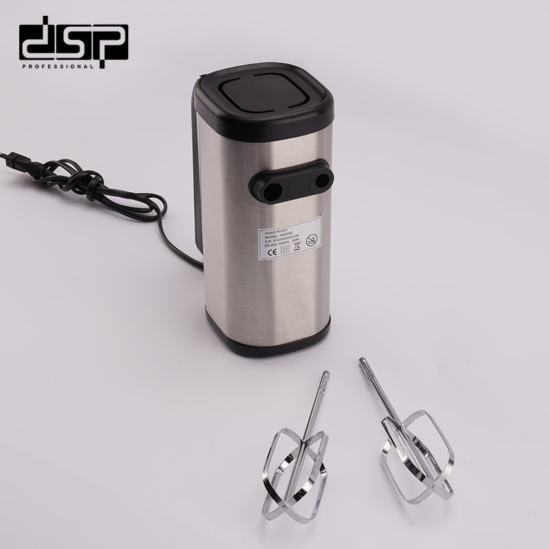 DSP 300W Electric Hand Mixer, 5-Speed + Turbo with Stainless Steel Beatres & Dough Hooks, 220-240V Lightweight Handheld Mixer for Home Baking, Whisking, Blending