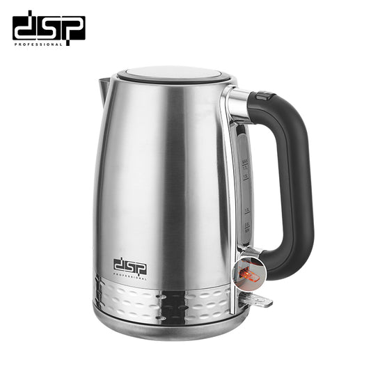 DSP Electric Kettle, 1.7L Fast Boiling Water Kettle with Auto Shut-Off & Boil-Dry Protection, 2200W Stainless Steel Electric Tea Pot for Home, Removable Filter & 360° Swivel Base, Kitchen Appliance