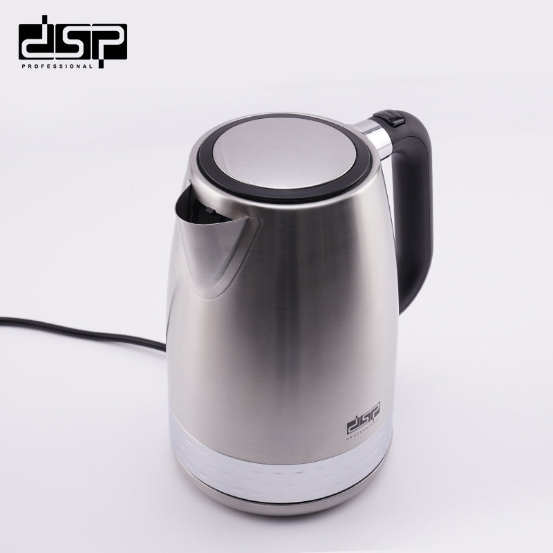 DSP Electric Kettle, 1.7L Fast Boiling Water Kettle with Auto Shut-Off & Boil-Dry Protection, 2200W Stainless Steel Electric Tea Pot for Home, Removable Filter & 360° Swivel Base, Kitchen Appliance