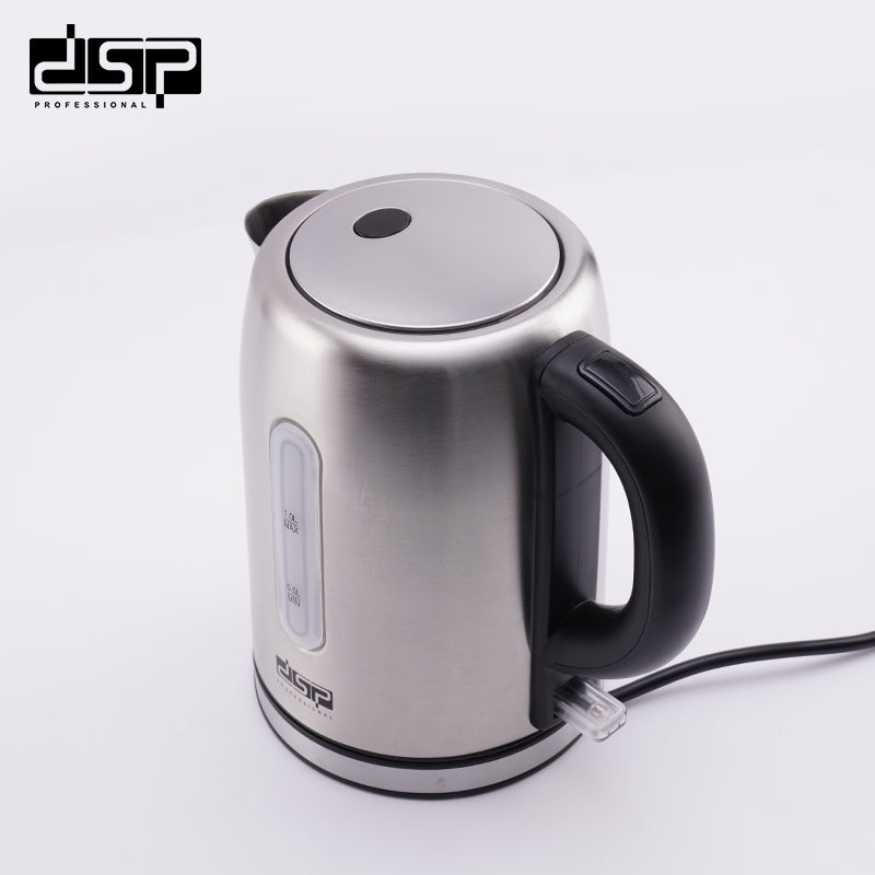 DSP Electric Kettle 1.0L, 2200W Fast Boil Stainless Steel Hot Water Kettle, Auto Shut-Off, 360° Swivel Base & Removable Filter, Safe for Tea, Coffee – Ideal Kitchen Appliances for Home