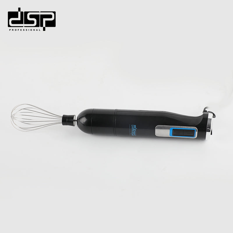 DSP 4-in-1 Hand Blender | 1200W Powerful Immersion Blender with 2 Speeds & Variable Control | Stainless Steel Blades & Removable Stirring Bar | Includes Whisk, Frother & Base | for Smoothies, Soup, Baby Food (220-240V)