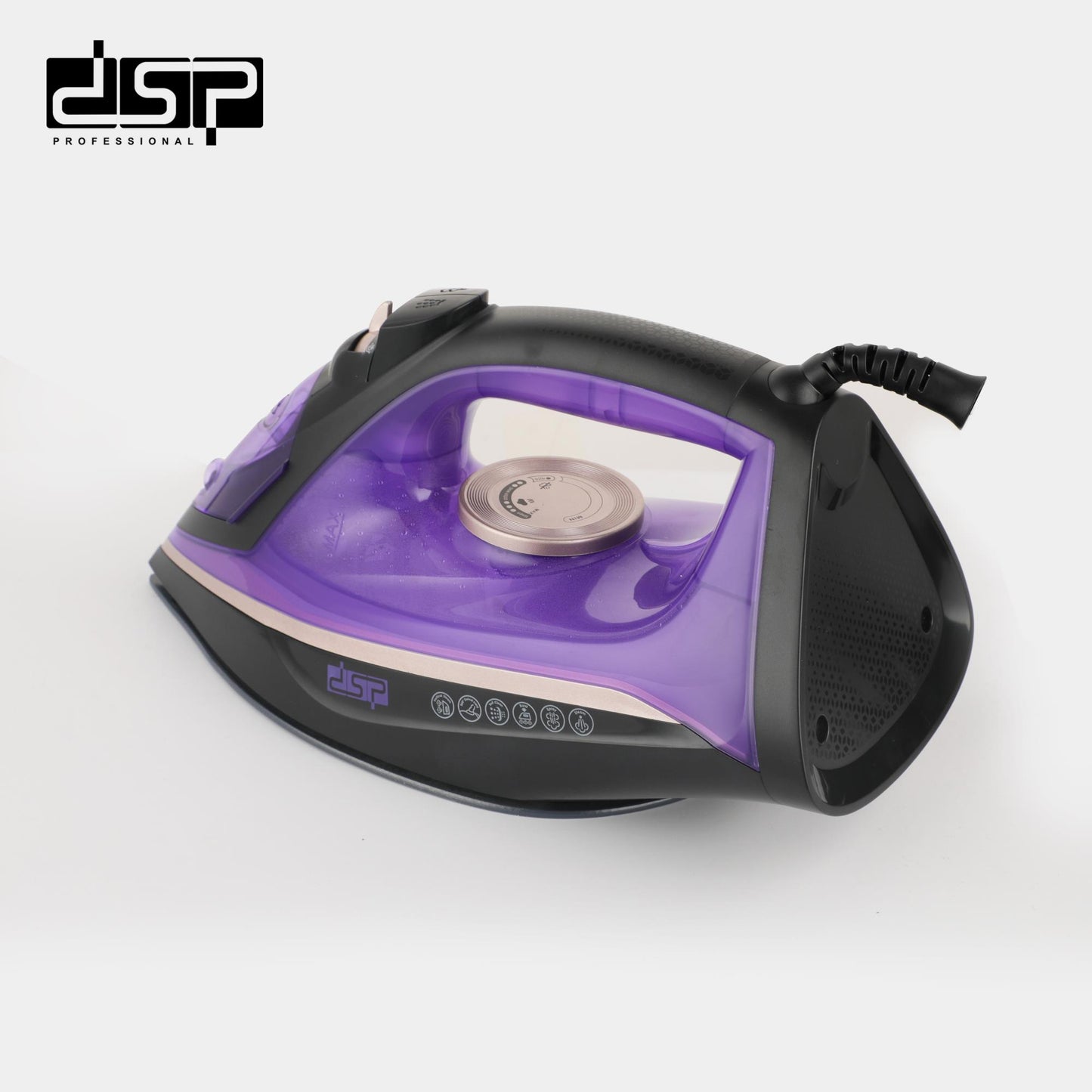 DSP 2200W Steam Iron for Clothes – Ceramic Soleplate, Adjustable Steam & Temperature, 380ml Water Tank, Self-Cleaning, Anti-Drip, Retractable Cord – Powerful & Fast Wrinkle Removal