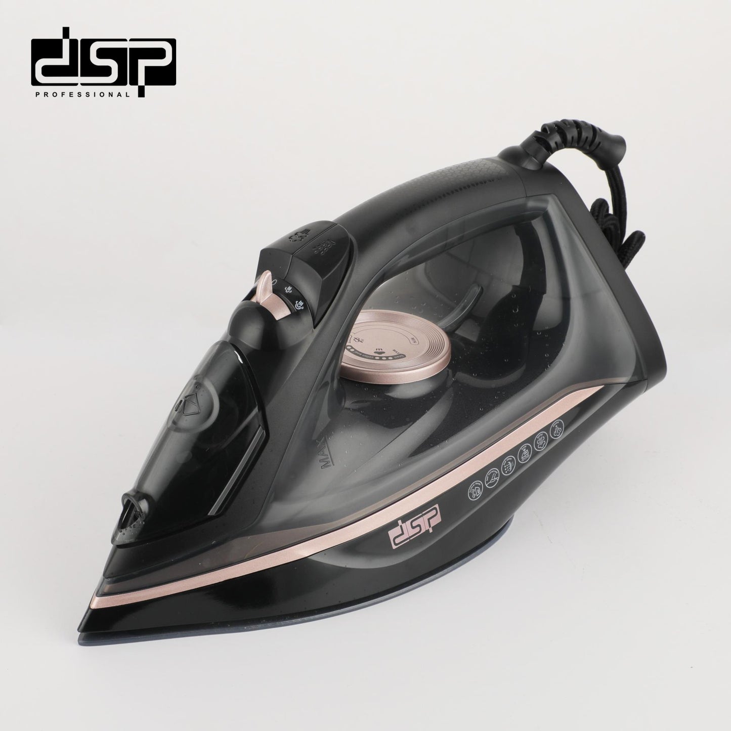 DSP 2200W Steam Iron for Clothes – Ceramic Soleplate, Adjustable Steam & Temperature, 380ml Water Tank, Self-Cleaning, Anti-Drip, Retractable Cord – Powerful & Fast Wrinkle Removal