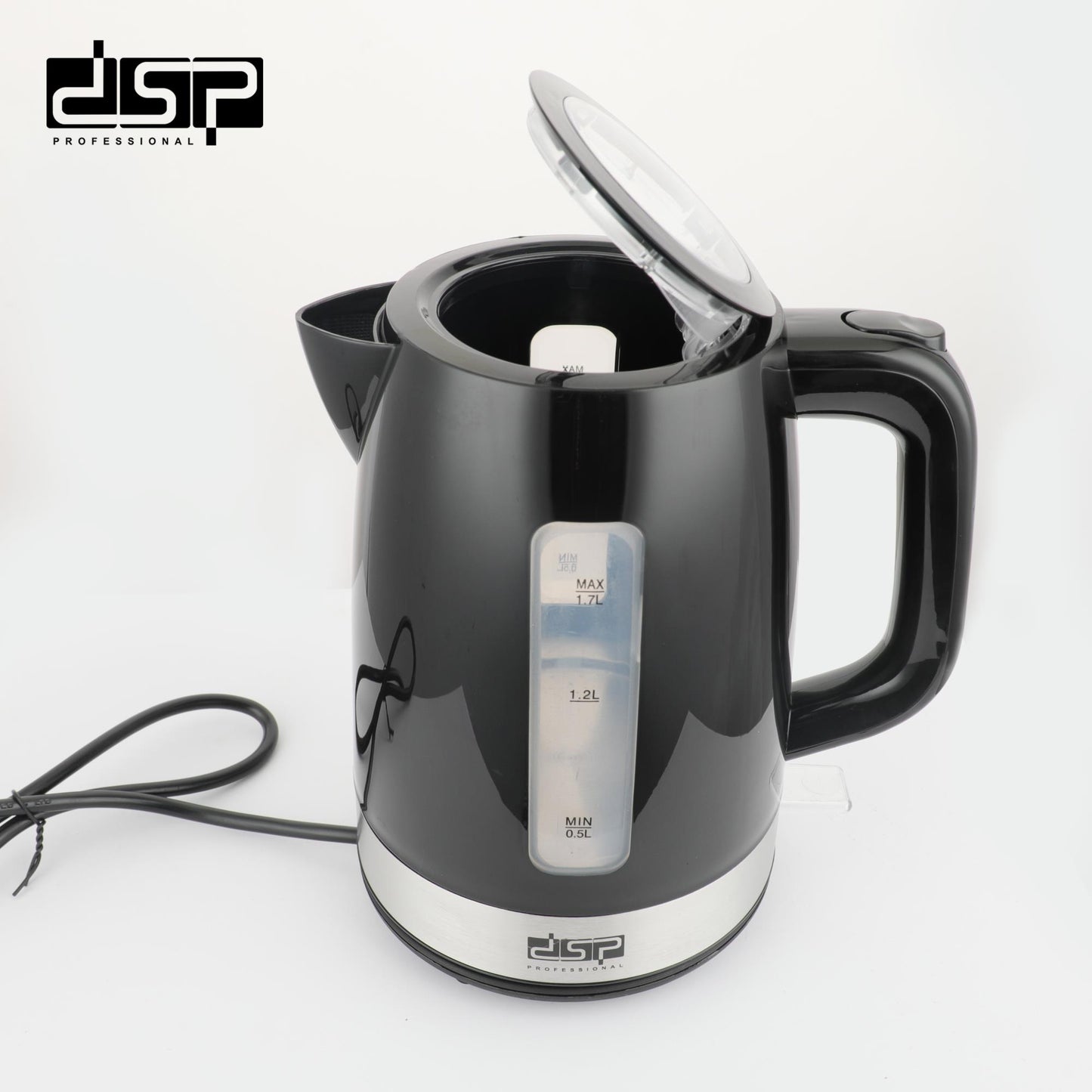DSP Electric Kettle, 1.7L Fast Boiling Water Kettle with Auto Shut-Off & Boil-Dry Protection, BPA-Free Stainless Steel Heater, LED Indicator, Removable Filter – Perfect for Tea, Coffee & Home Use