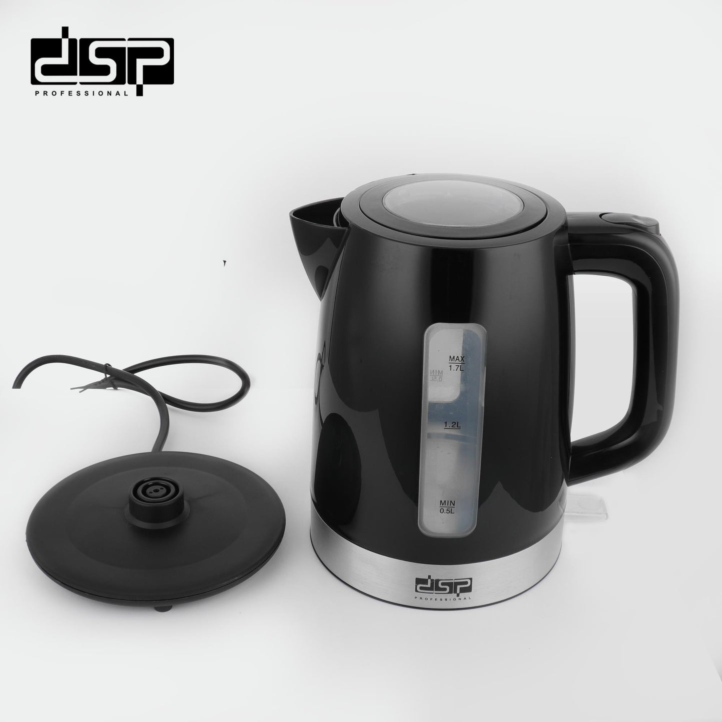 DSP Electric Kettle, 1.7L Fast Boiling Water Kettle with Auto Shut-Off & Boil-Dry Protection, BPA-Free Stainless Steel Heater, LED Indicator, Removable Filter – Perfect for Tea, Coffee & Home Use