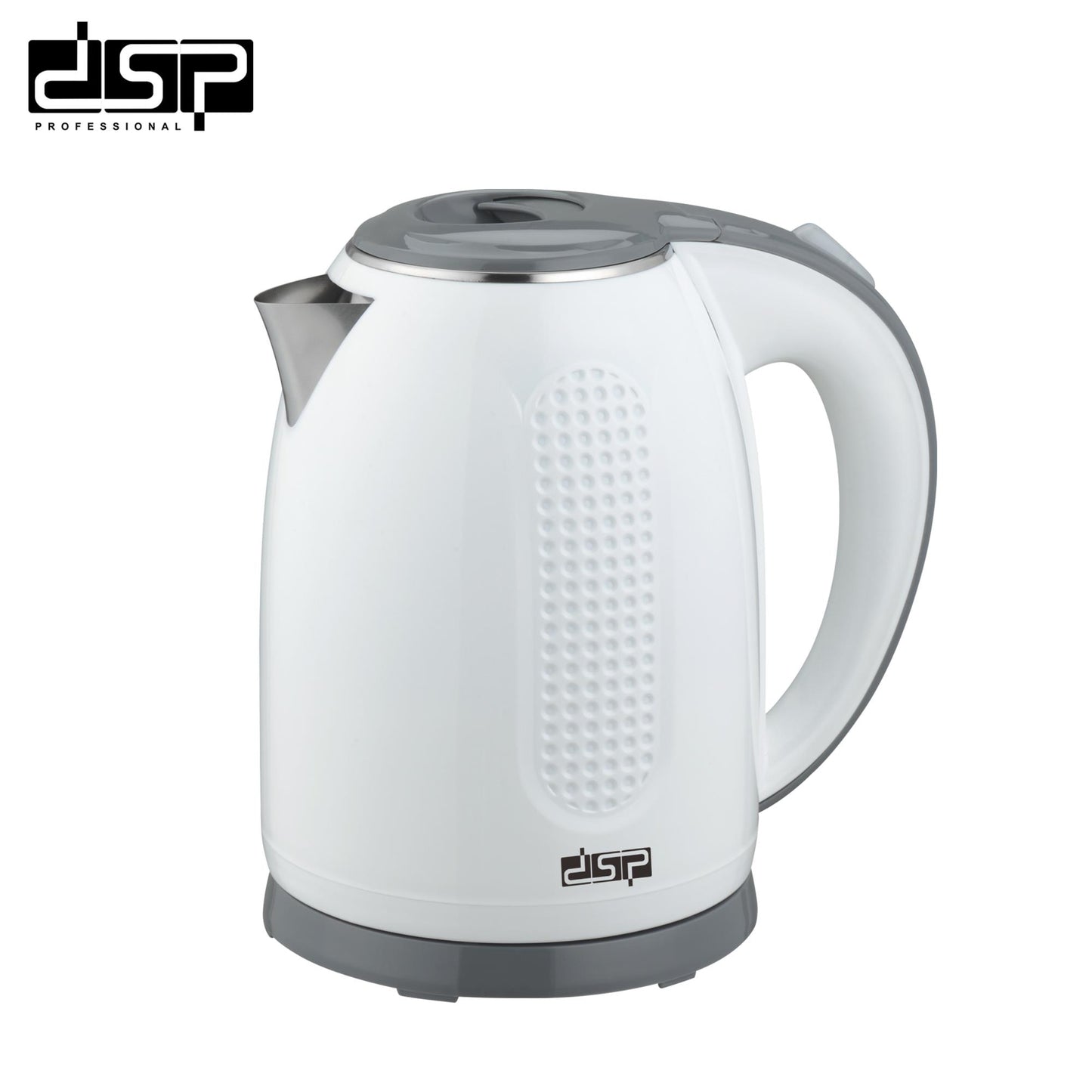 DSP 1.7L Electric Kettle – 2200W Fast Boiling, 304 Stainless Steel & Anti-Scald PP, Auto Shut-Off & Boil-Dry Protection, 360° Cordless for Home & Kitchen Appliances