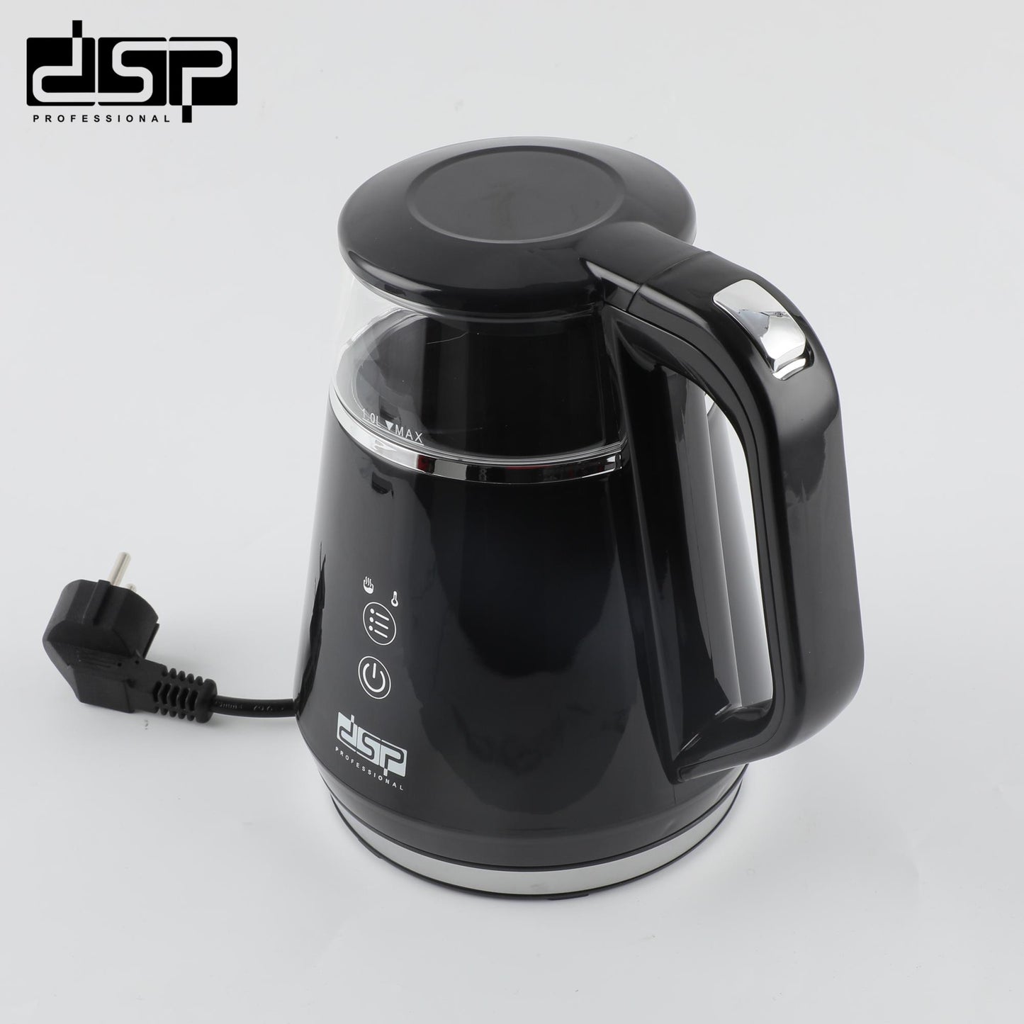 DSP 1.0L Electric Kettle – Glass Boiling Water Kettle with Auto Shut Off, 5 Temp Settings & Keep Warm, BPA-Free, Fast Boil & Anti-Scald Design