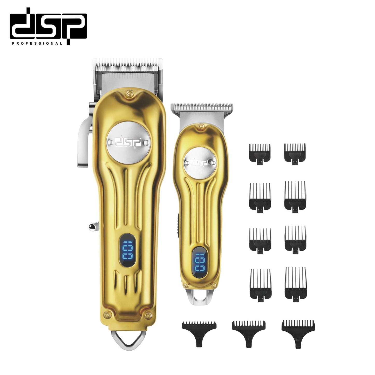 6500RPM Metal Hair Clipper, 200Min Long-Lasting 18650 Battery 8 Combs Kit, Professional Cordless Clippers for Home Gentle Hair Care