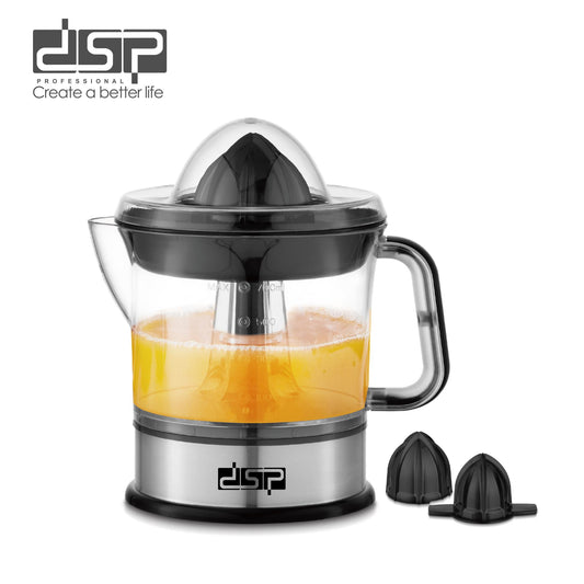 DSP Electric Citrus Juicer - 220V 40W Orange/Lemon Squeezer with 0.7L Capacity, 430 Stainless Steel & PP Body, Dual Press Cones, Reversible Motor, Easy Clean & Non-Slip for Fresh Juice at Home
