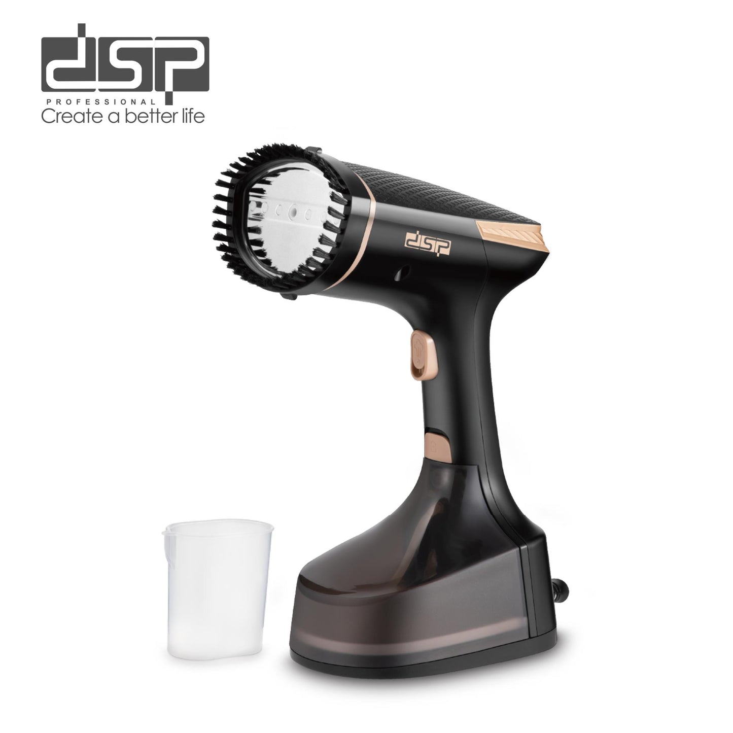 DSP Handheld Garment Steamer for Clothes, 1500W Portable Travel Steamer with 300ml Tank, 304 Stainless Steel Plate, 3-in-1 Hanging/Flat/Ironing, Fast 15s Preheat – Mini Steamer for Home Use