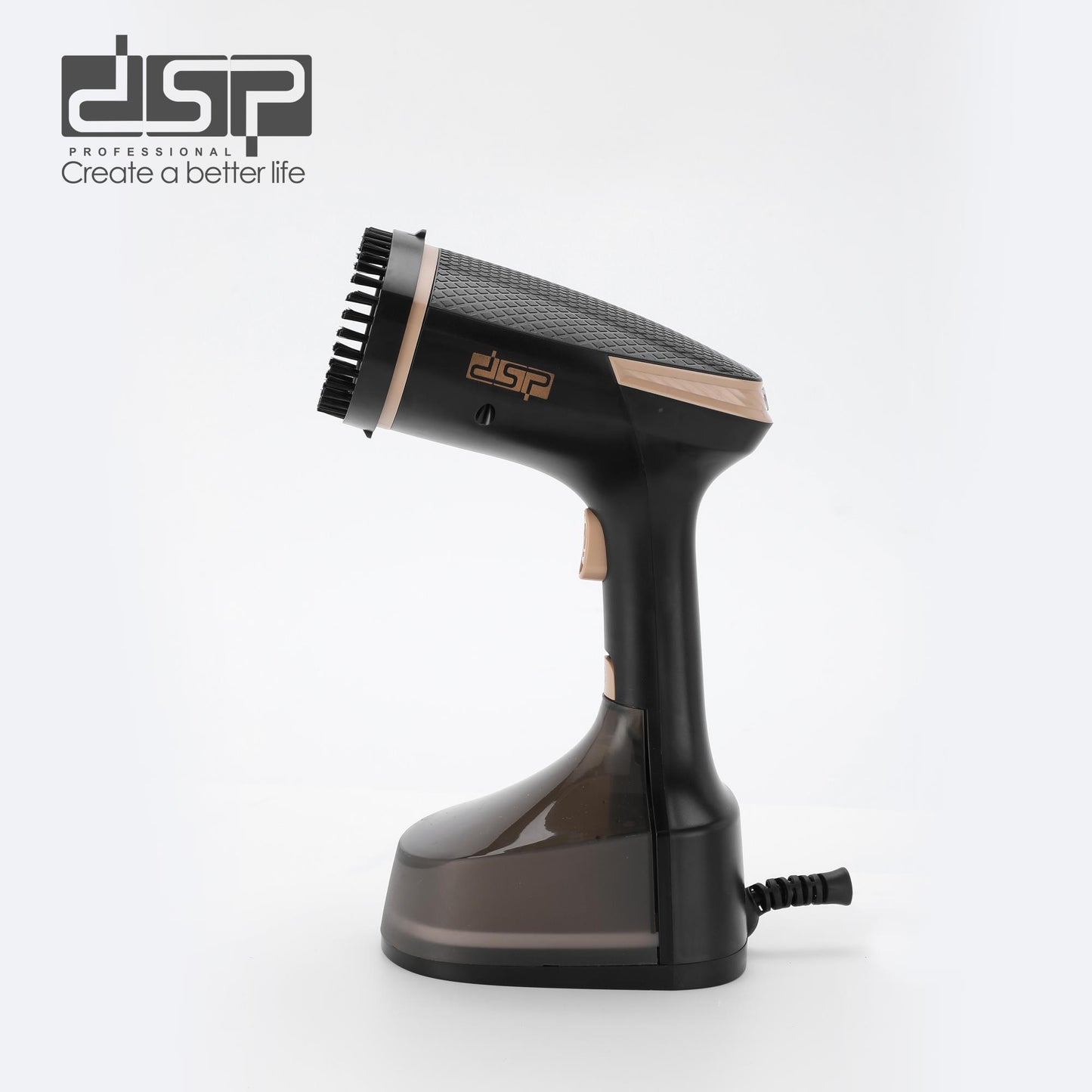 DSP Handheld Garment Steamer for Clothes, 1500W Portable Travel Steamer with 300ml Tank, 304 Stainless Steel Plate, 3-in-1 Hanging/Flat/Ironing, Fast 15s Preheat – Mini Steamer for Home Use