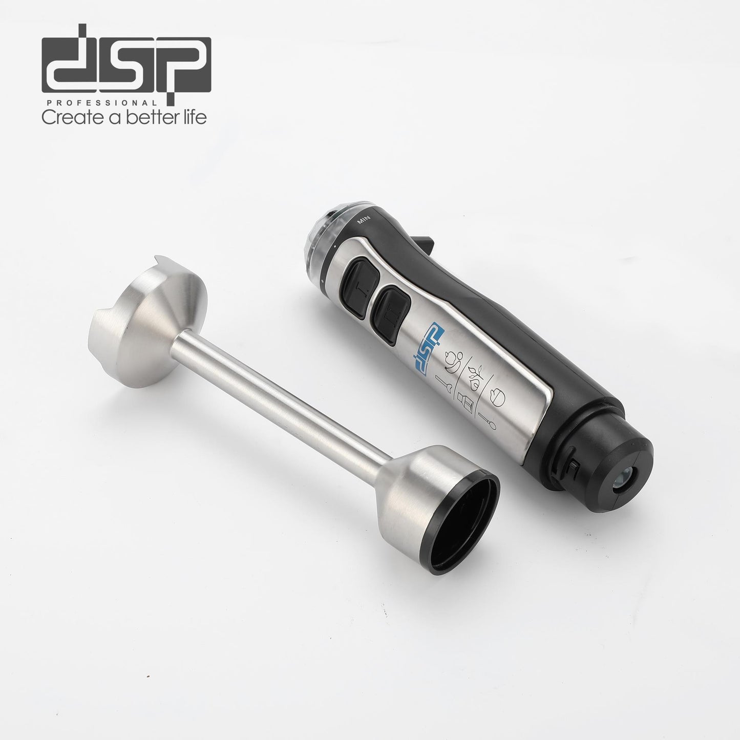 DSP 5 in 1 Immersion Blender Set - 1000W Handheld Stick Blender with 304 Stainless Steel Blades, Variable Speed, 700ml Measuring Cup & Accessories for Smoothies, Soup & Baby Food