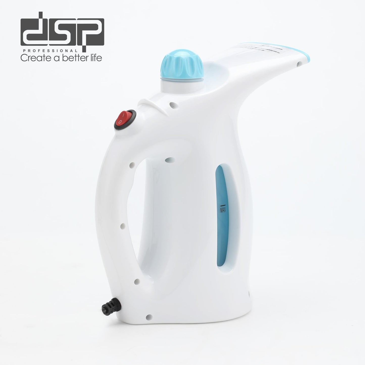 DSP Handheld Garment Steamer, 800W Powerful Steamer for Clothes, 280ml Large Water Tank, 90s Fast Heat-Up Travel Steamer with LED Indicator & Overheat Protection (220-240V)