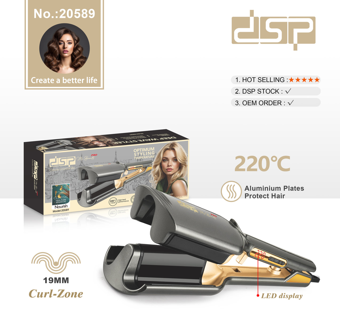 Salon-Grade Curling Iron 11-Temp LED & 180s Heat Ready | Intelligent Hair Protection System