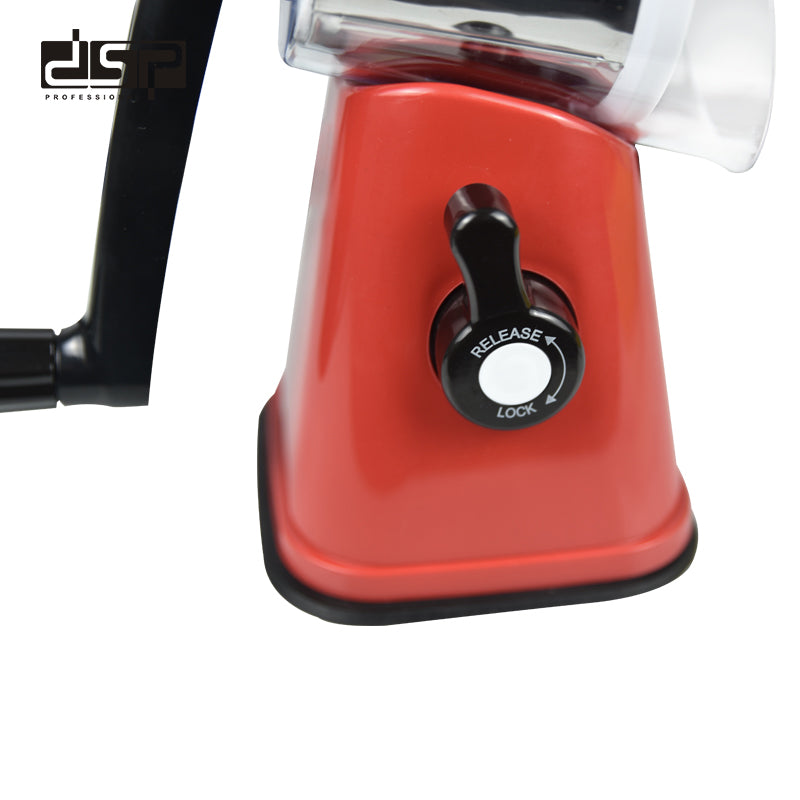 DSP 3-in-1 Manual Food Processor – Hand Crank Cheese Grater & Vegetable Slicer with Stainless Steel Blades, Safe ABS Body for Shredding Carrots, Cheese, Nuts (Home Kitchen)