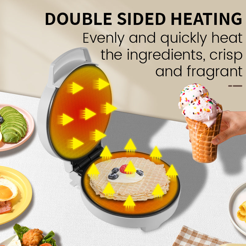 1000W Waffle Maker, Non-Stick Plates, Cool-Touch Housing, Thermostatic Control, Safe for Family Breakfast, Perfect for Waffles, Skid-Resistant Feet