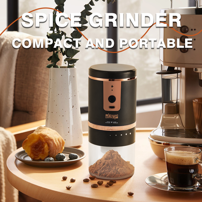 DSP Hot Seller Pro Ceramic Core Coffee Spice Grinder, 5 Grind Sizes for Fresh Coffee Herbs Travel