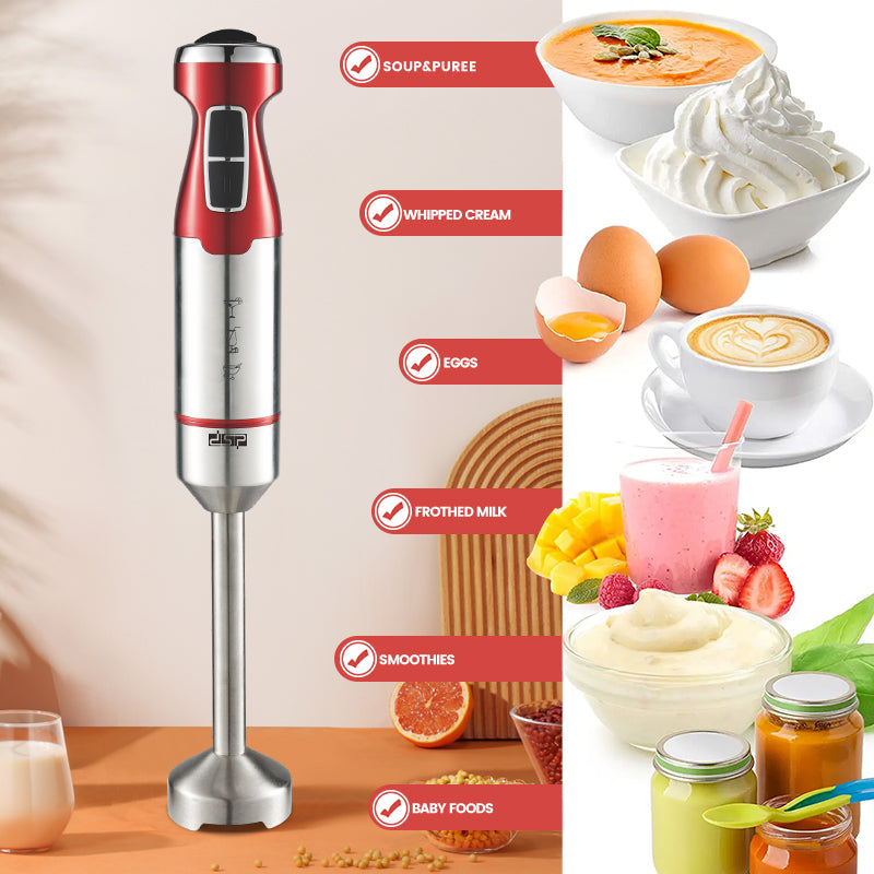 600W Stepless Blender, Full Copper Motor & Detachable Rod for Effortless Cleaning in Home Kitchen