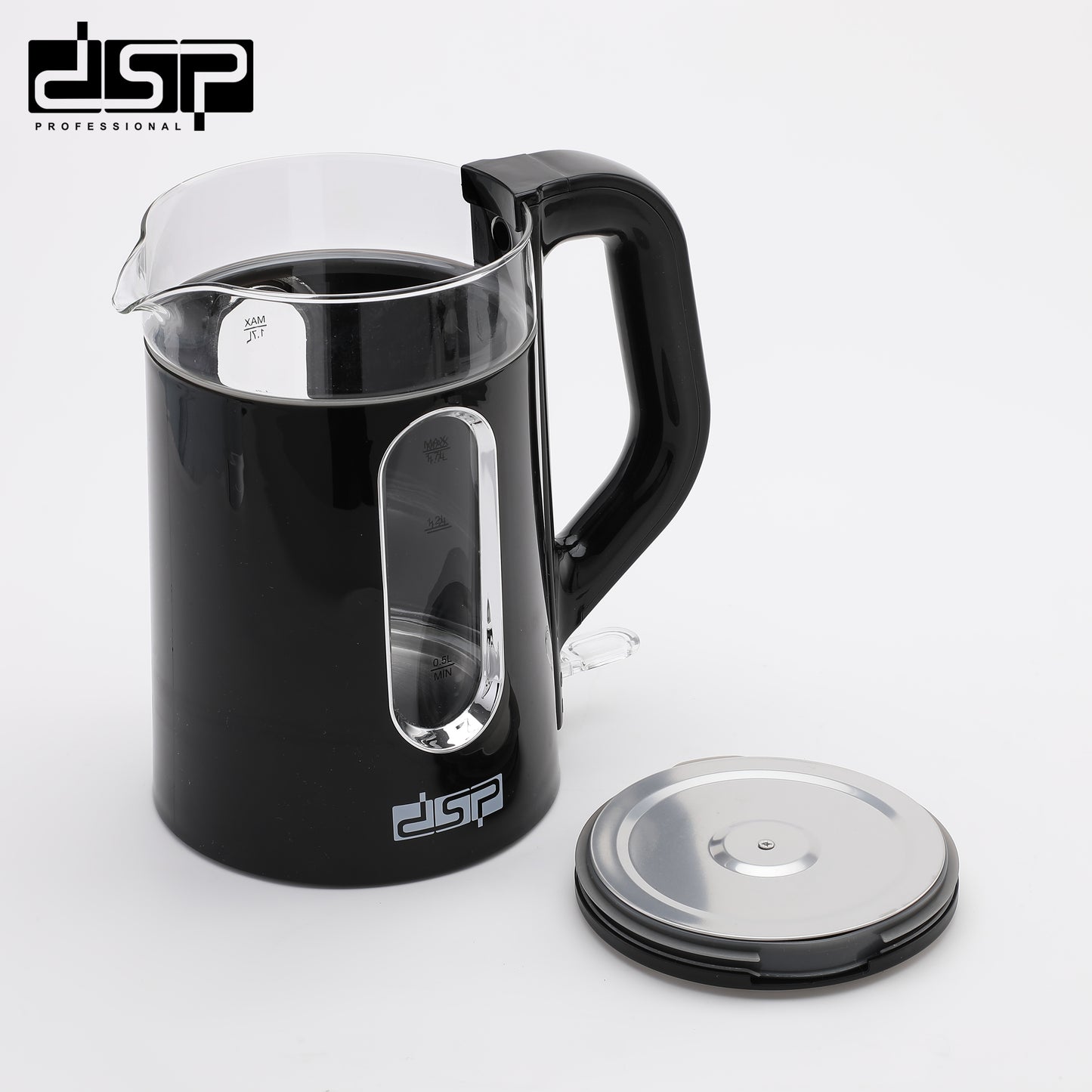2200W Fast Boil Electric Kettle, 1.7L Glass & Cordless Design with Auto-Off, S/S 304 Heating for Home Kitchen Safety