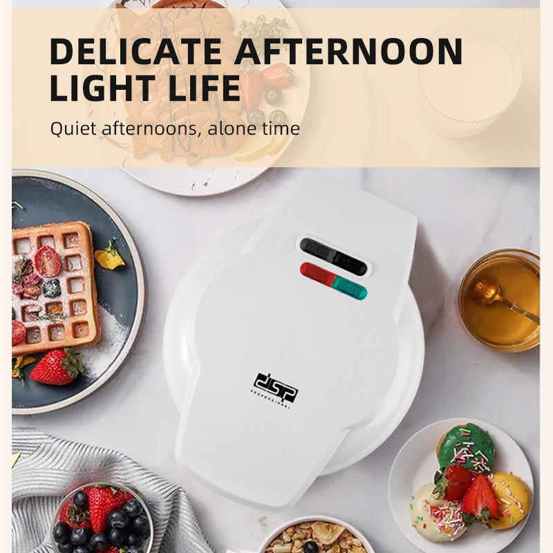 Professional Bubble Waffle Maker 750W, 20cm Non-Stick Plates with Thermostatic Control, Cool Touch & Anti-Skid Base for Street-Style Homemade Snacks